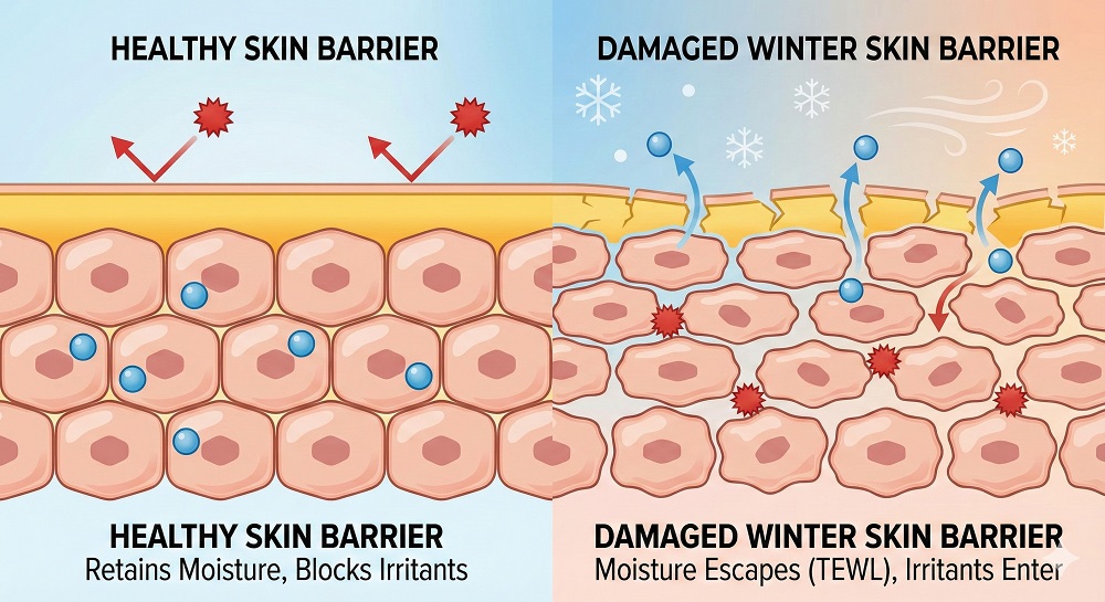 Best Moisturizers for Dry Winter Skin Why Your Skin Cracks in Cold Weather (The Science of TEWL)